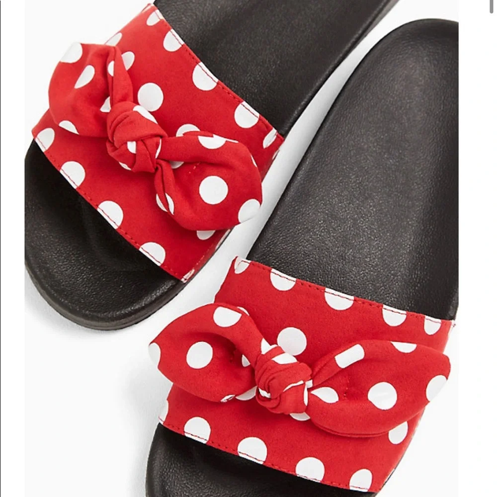 Torrid Minnie Mouse Bow Slide Sandals - Picture 4 of 4